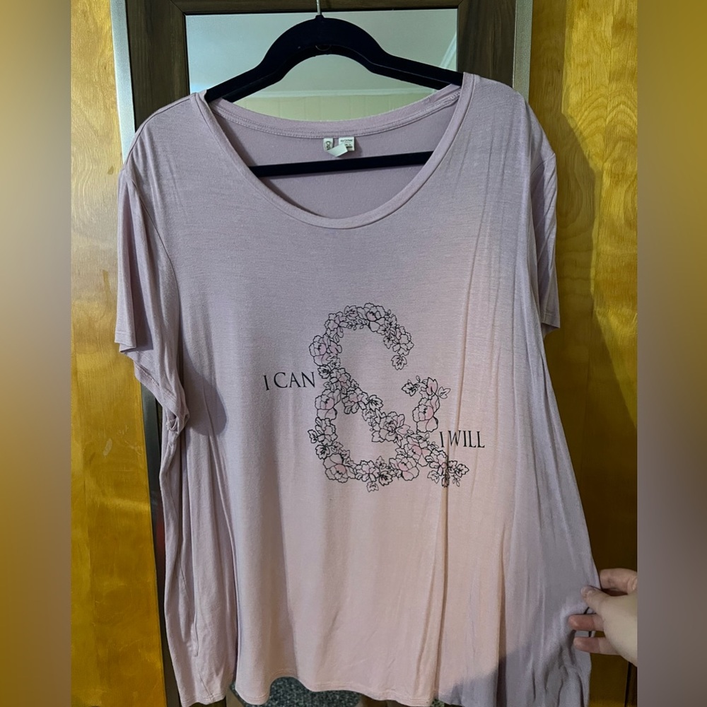 Cato. Size 18/20W. Pink. “I can and I will”